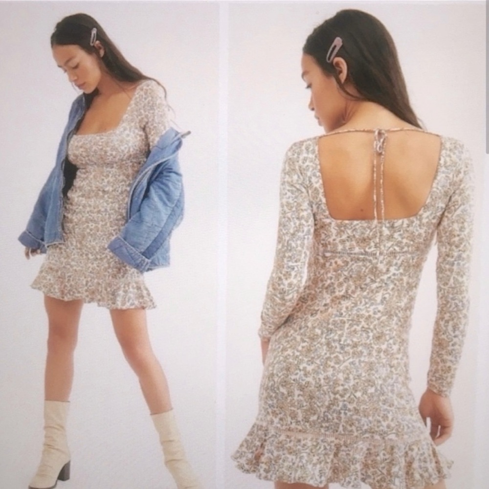 Free People Boheme  Floral Min Dress Size 6
